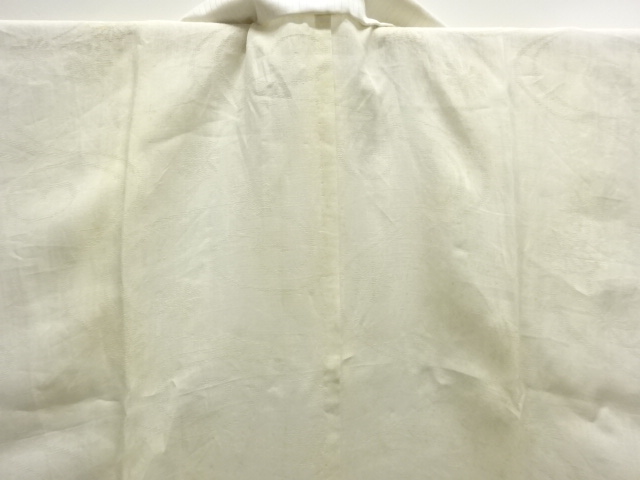  アンティーク　本麻すかし織流水に花模様長襦袢